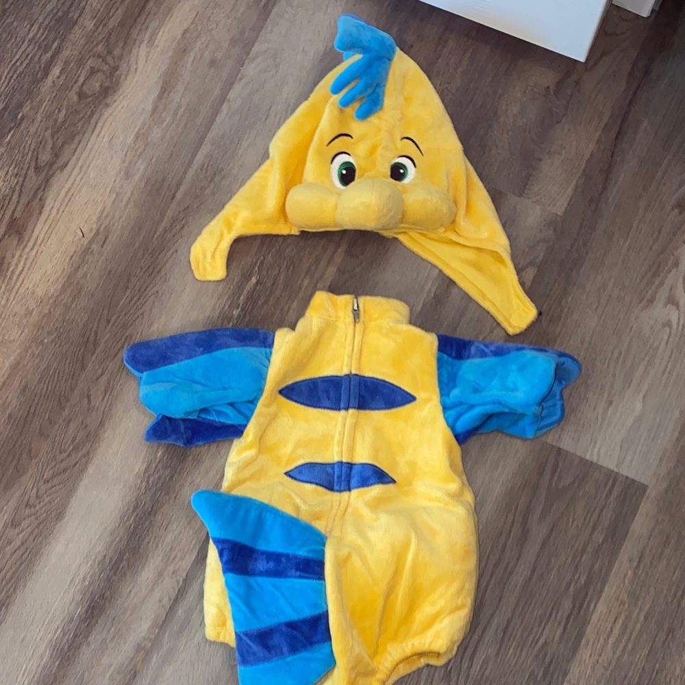 Disney Little Mermaid Flounder Costume 0-3mo